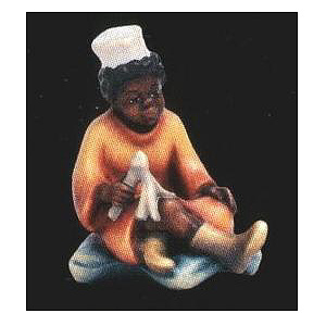 Georg Krippe - Page in bunt bemalt