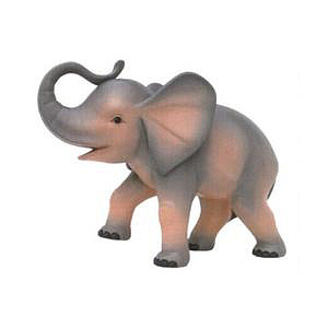 Georg Krippe - Elefantenbaby in bunt bemalt