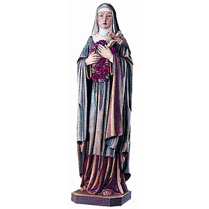 Heilige Theresa - aus Ahornholz geschnitzte Figur, color