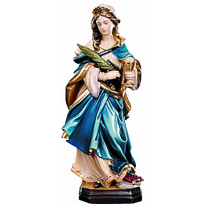Heilige Ottilie - aus Ahornholz geschnitzte Figur, color