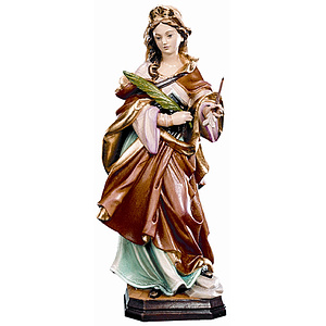 Heilige Ursula - aus Ahornholz geschnitzte Figur, color