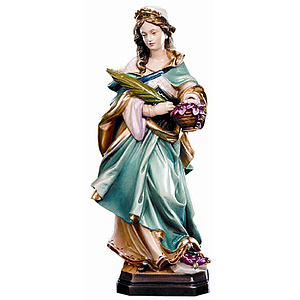 Heilige Dorothea - aus Ahornholz geschnitzte Figur, color