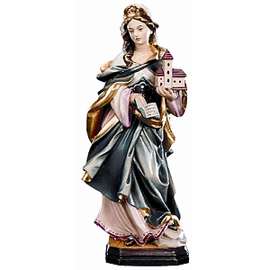 Heilige Hedwig - aus Ahornholz geschnitzte Figur, color