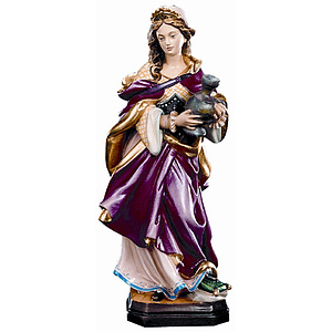 Heilige Magdalena - aus Ahornholz geschnitzte Figur, color