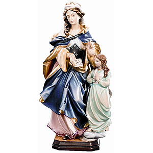 Heilige Anna - aus Ahornholz geschnitzte Figur, color
