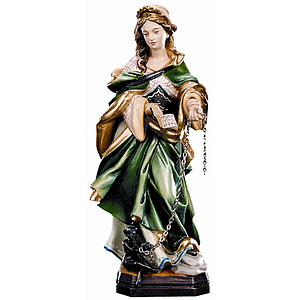 Heilige Juliane - aus Ahornholz geschnitzte Figur, color