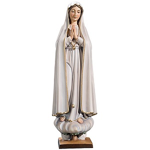 Madonna von Fatima - aus Ahornholz geschnitzte Figur, color
