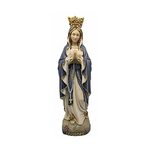 Lourdes Madonna - aus Ahornholz geschnitzte Figur, color