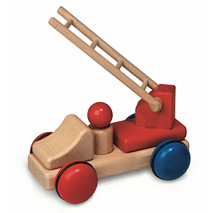 Fagus mini-Feuerwehr mit 1 Spielfigur, ca. 15cm lang