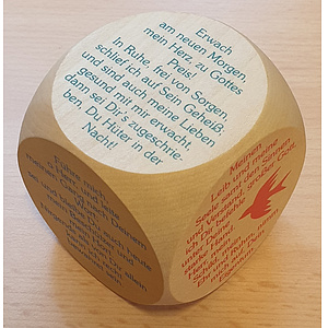 Gebetsw�rfel Morgen- & Abendgebete 6cm