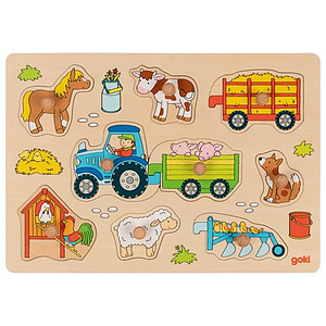 Steckpuzzle Traktor mit Anh�ngern