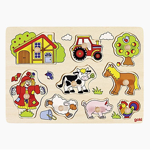 Steckpuzzle Bauernhof Vogelscheuche, ab 1 Jahr