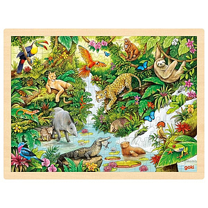 Einlegepuzzle Im Dschungel, 40 x 30 cm, ab 3 Jahren