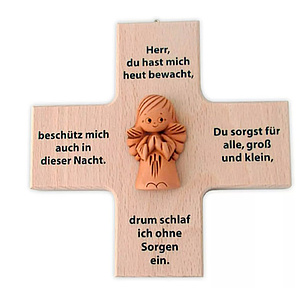 Kinderkreuz mit Gute-Nacht-Gebet, 12cm