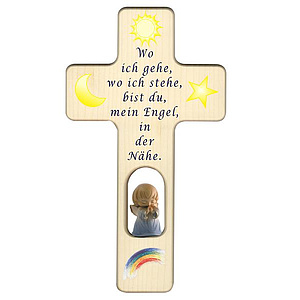 Kreuz mit Engel blau 