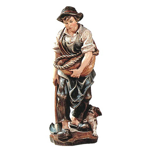 Erntebauer - aus Ahornholz geschnitzte Figur
