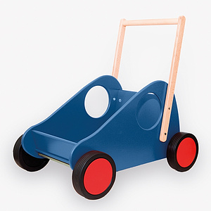 Lauflernwagen blau mit Bettbezug