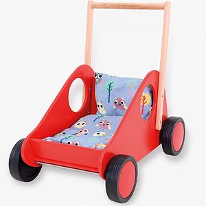 Lauflernwagen rot mit Bettbezug