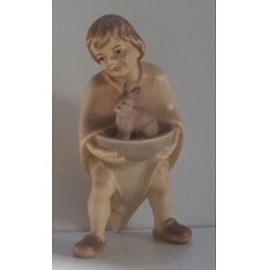 Heilige Nacht Krippe - Hirtenjunge mit Hase in color