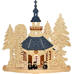 3D-Schwibbogen klein, Kirchgang in Seiffen