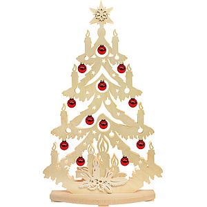 Tanne gro�, Baumkugeln, rot+gr�n