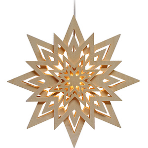 Fensterbild, beleuchtet, Stern, natur, LED-Stripe