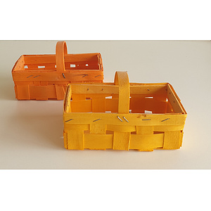 Flechtkorb gelb oder orange 17x9,5cm