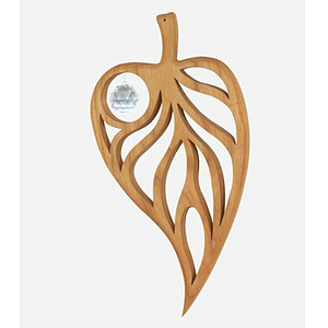 Blatt mit Kristall, H�he 21cm