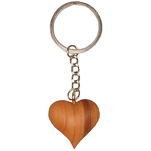Schl�sselanh�nger - mit Herz Edelholz, 3cm