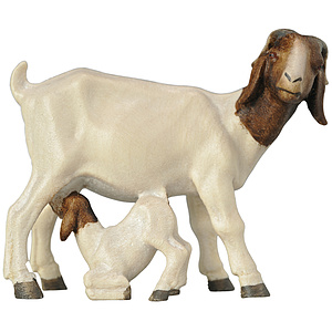 Bethlehem-Krippe - Burenziegenmutter mit Zicklein color