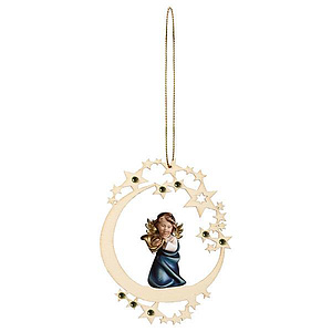 Herzengel mit Horn Mond Stern Crystal ca. 12cm