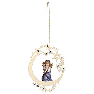 Herzengel mit Posaune Mond Stern Crystal ca. 12cm