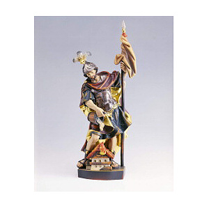 Heiliger Florian 6 - aus Ahornholz geschnitzte Figur, color